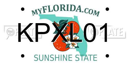 KPXL01 Florida License Plate
