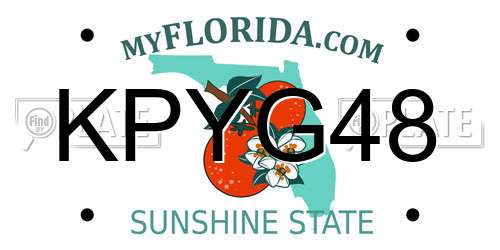 KPYG48 Florida License Plate