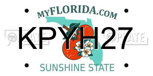 KPYH27 Florida License Plate