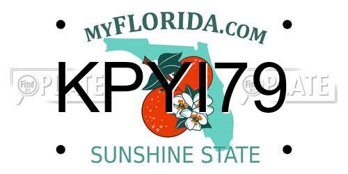 KPYI79 Florida License Plate
