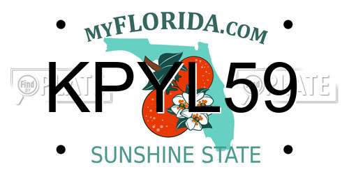 KPYL59 Florida License Plate