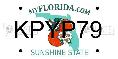 KPYP79 Florida License Plate