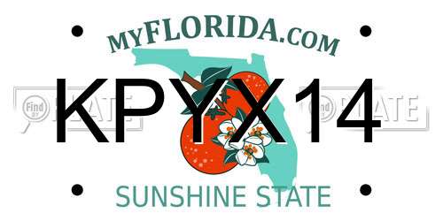 KPYX14 Florida License Plate
