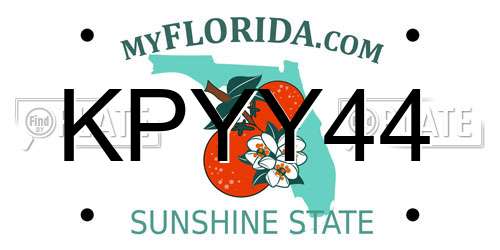 KPYY44 Florida License Plate