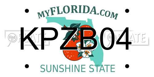 KPZB04 Florida License Plate