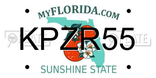 KPZR55 Florida License Plate