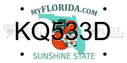 KQ533D Florida License Plate