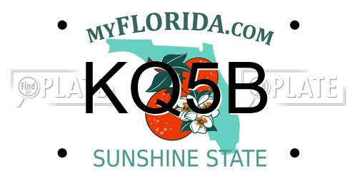 KQ5B Florida License Plate