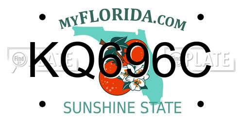 KQ696C Florida License Plate