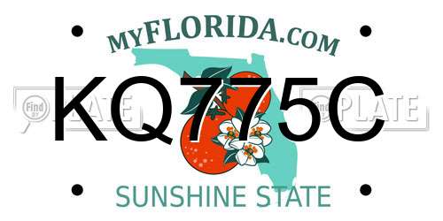 KQ775C Florida License Plate