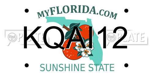 KQAI12 Florida License Plate