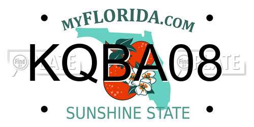 KQBA08 Florida License Plate