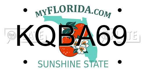 KQBA69 Florida License Plate