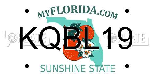 KQBL19 Florida License Plate