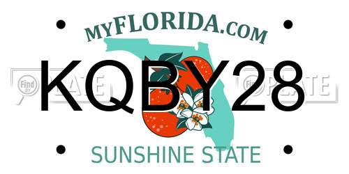 KQBY28 Florida License Plate