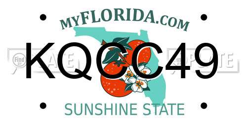 KQCC49 Florida License Plate