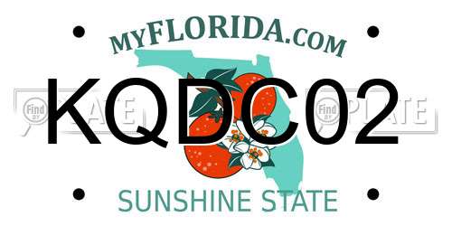 KQDC02 Florida License Plate