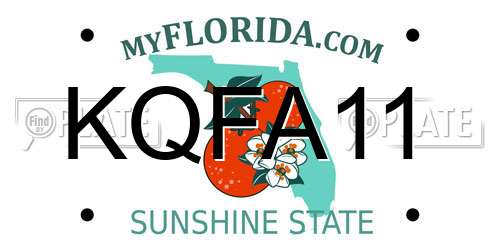 KQFA11 Florida License Plate