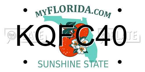 KQFC40 Florida License Plate