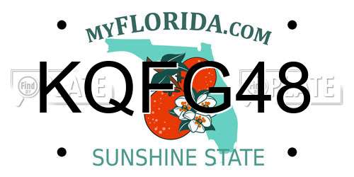 KQFG48 Florida License Plate