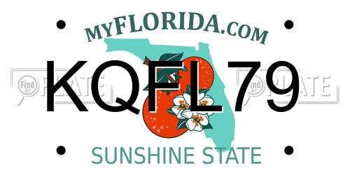 KQFL79 Florida License Plate