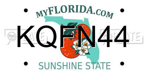KQFN44 Florida License Plate