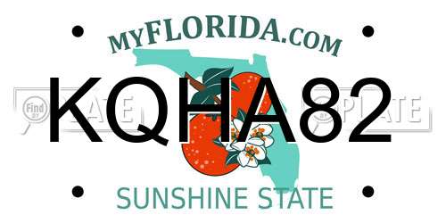 KQHA82 Florida License Plate