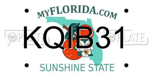 KQIB31 Florida License Plate