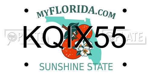 KQIX55 Florida License Plate