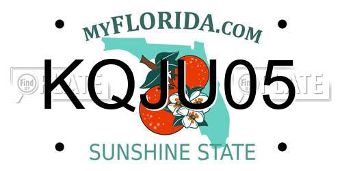 KQJU05 Florida License Plate