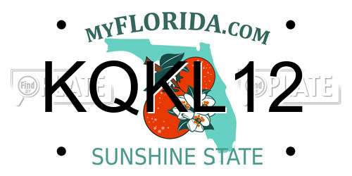 KQKL12 Florida License Plate