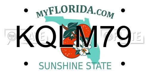KQLM79 Florida License Plate