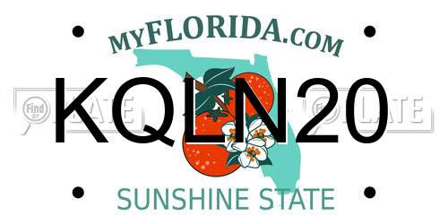 KQLN20 Florida License Plate