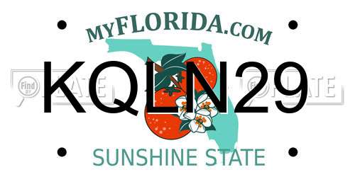 KQLN29 Florida License Plate