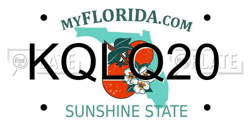 KQLQ20 Florida License Plate