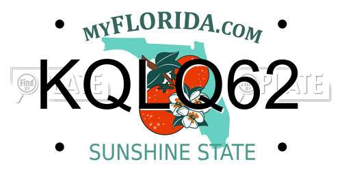 KQLQ62 Florida License Plate
