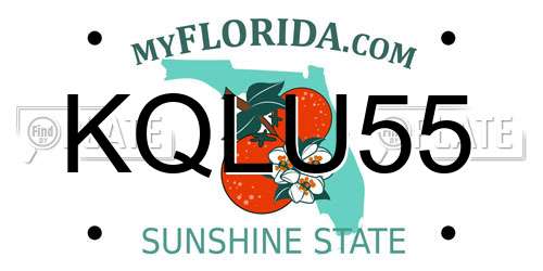 KQLU55 Florida License Plate