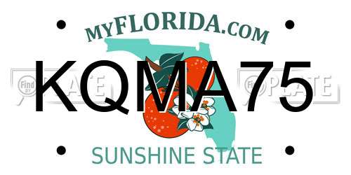 KQMA75 Florida License Plate
