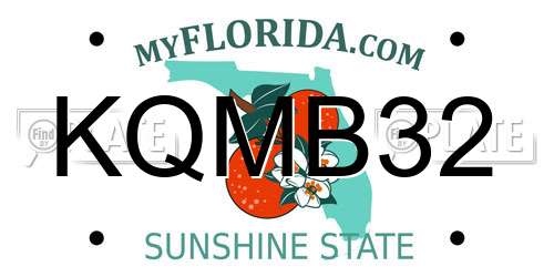 KQMB32 Florida License Plate