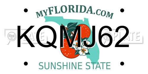 KQMJ62 Florida License Plate