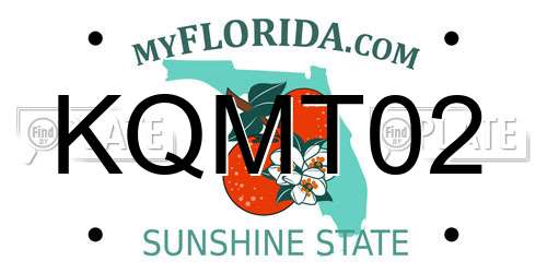 KQMT02 Florida License Plate