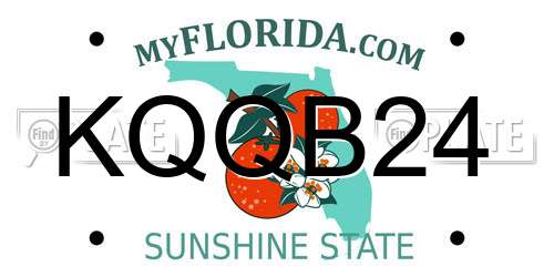 KQQB24 Florida License Plate