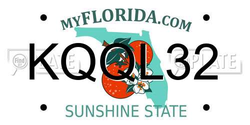KQQL32 Florida License Plate