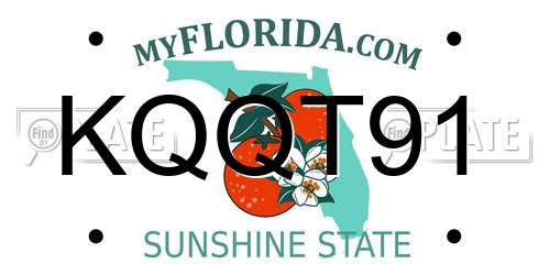 KQQT91 Florida License Plate