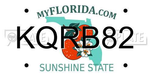KQRB82 Florida License Plate