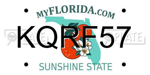 KQRF57 Florida License Plate