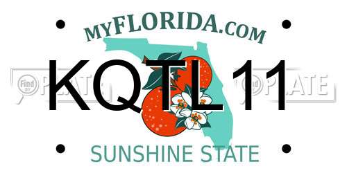 KQTL11 Florida License Plate