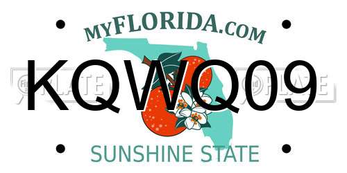 KQWQ09 Florida License Plate