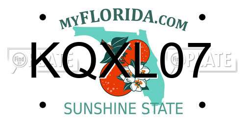 KQXL07 Florida License Plate