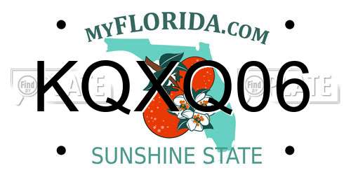 KQXQ06 Florida License Plate